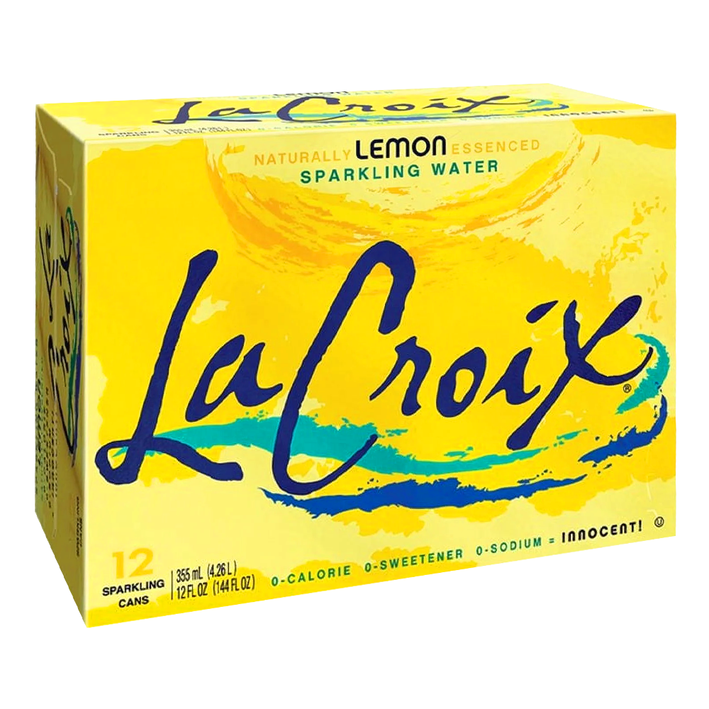 Газированная вода лимон, 12 шт. – банка – 12 унций (355 мл)